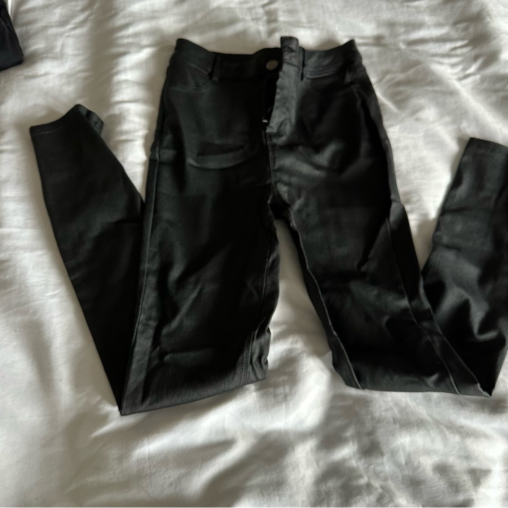 Black Faux Leather Pants